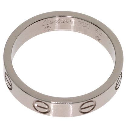 CARTIER Mini love ring #50 Ring K18 White Gold Ladies [Used]