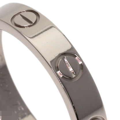 CARTIER Mini love ring #50 Ring K18 White Gold Ladies [Used]