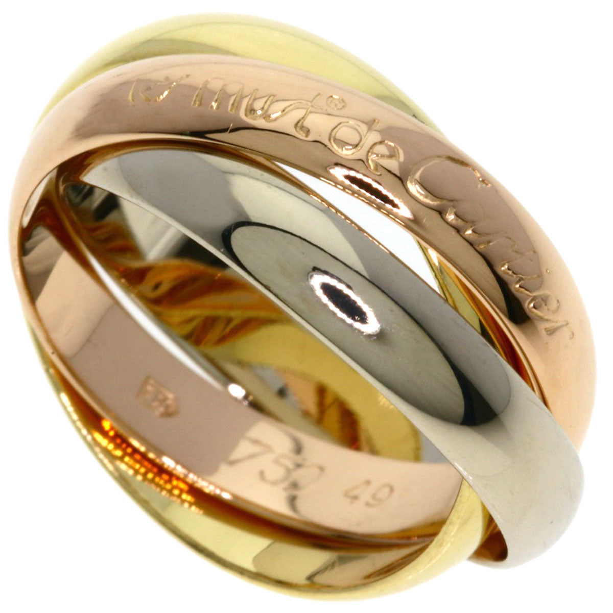 CARTIER Trinity #49 Ring K18 Yellow Gold 18K Pink GoldLadies [Used]