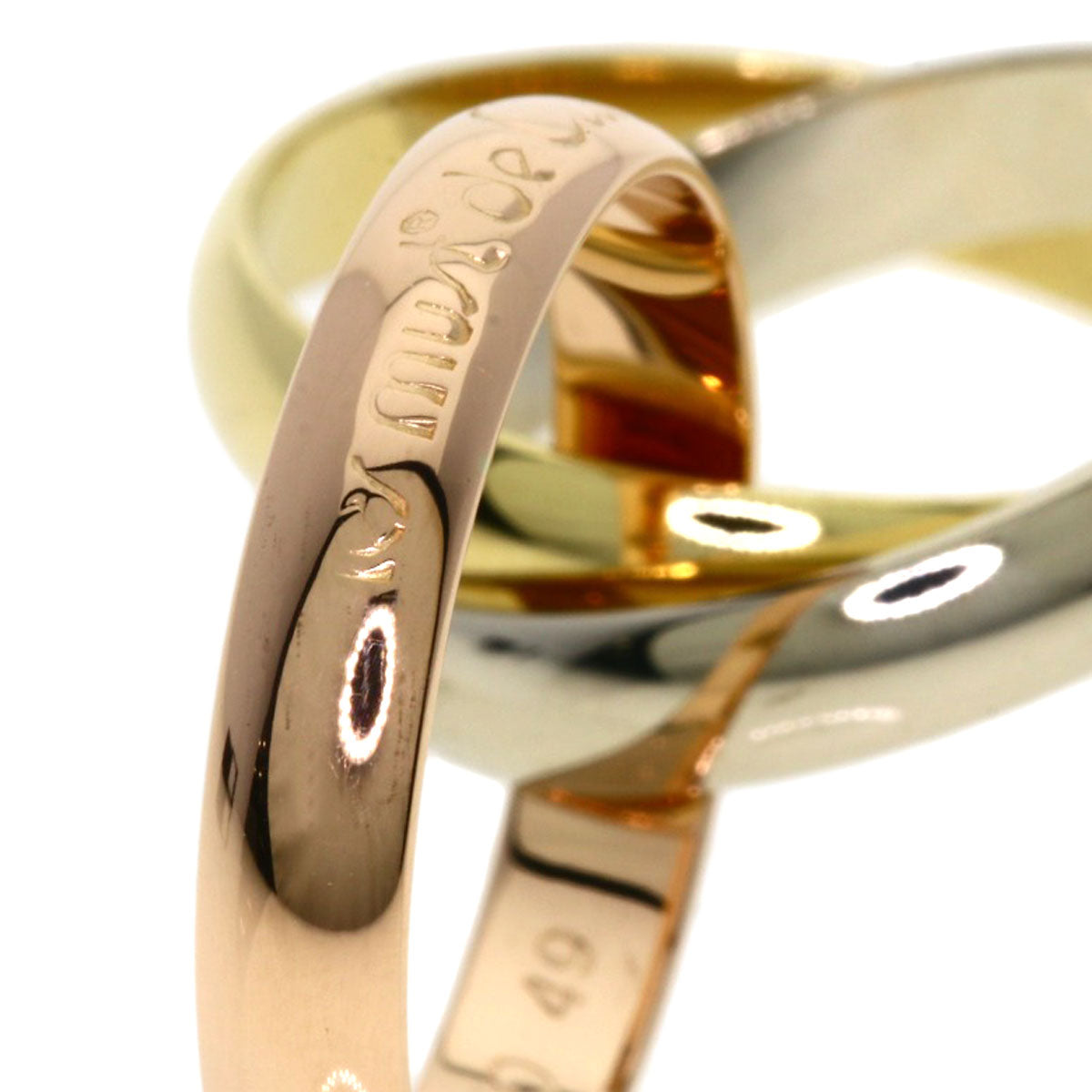 CARTIER Trinity #49 Ring K18 Yellow Gold 18K Pink GoldLadies [Used]