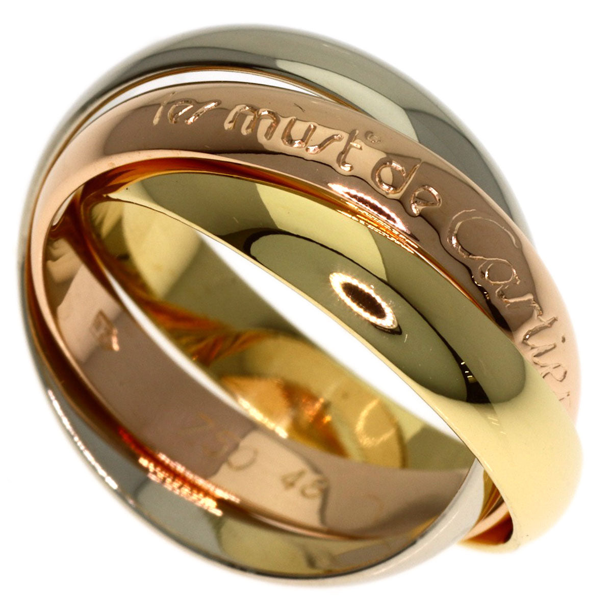 CARTIER Trinity #48 Ring K18 Yellow Gold K18 White GoldLadies [Used]