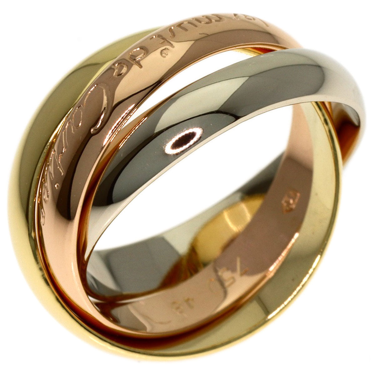 CARTIER Trinity #48 Ring K18 Yellow Gold K18 White GoldLadies [Used]