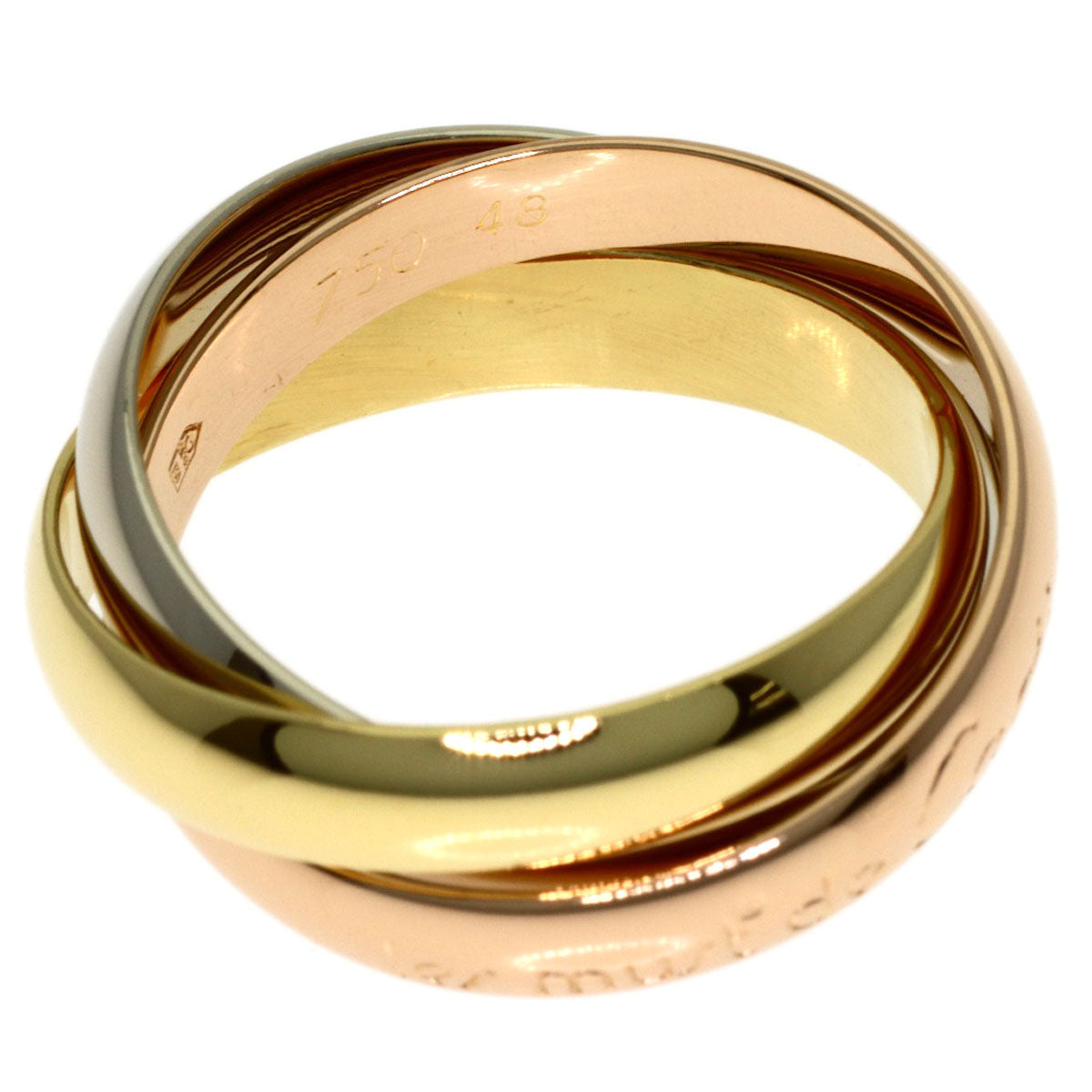 CARTIER Trinity #48 Ring K18 Yellow Gold K18 White GoldLadies [Used]