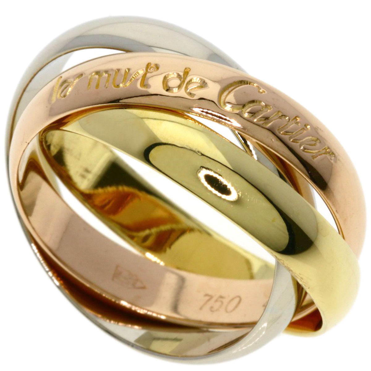 CARTIER Trinity #49 Ring K18 Yellow Gold 18K Pink GoldLadies [Used]