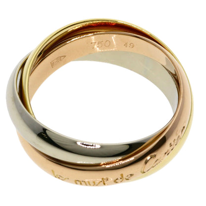 CARTIER Trinity #49 Ring K18 Yellow Gold 18K Pink GoldLadies [Used]
