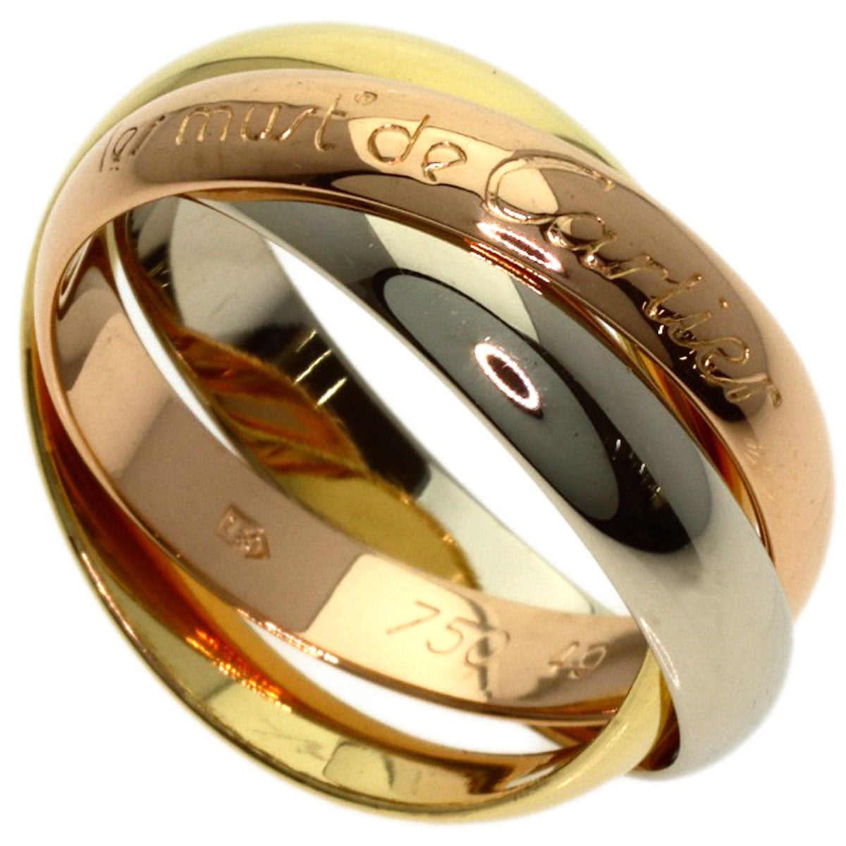 CARTIER Trinity #49 Ring K18 Yellow Gold K18 White GoldLadies [Used]