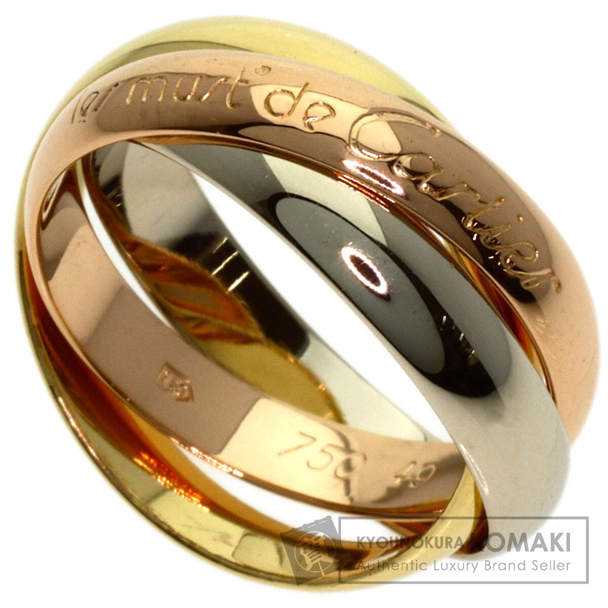 CARTIER Trinity #49 Ring K18 Yellow Gold K18 White GoldLadies [Used]