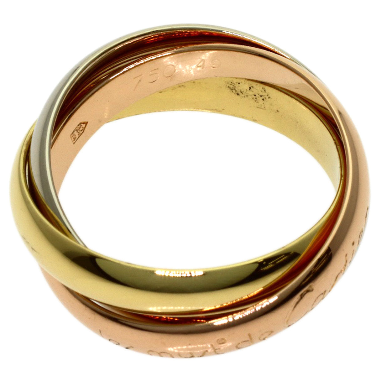 CARTIER Trinity #49 Ring K18 Yellow Gold K18 White GoldLadies [Used]