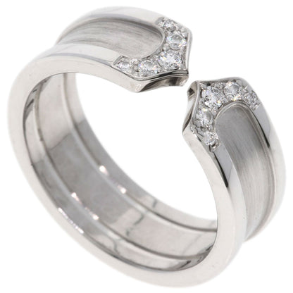 CARTIER C2 Ring SM Diamond #51 Ring K18 White Gold Ladies [Used]