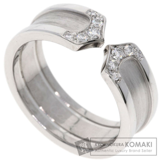 CARTIER C2 Ring SM Diamond #51 Ring K18 White Gold Ladies [Used]