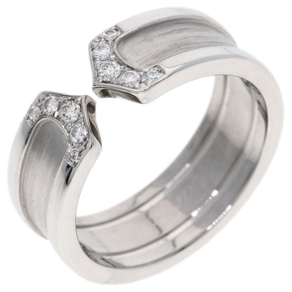 CARTIER C2 Ring SM Diamond #51 Ring K18 White Gold Ladies [Used]
