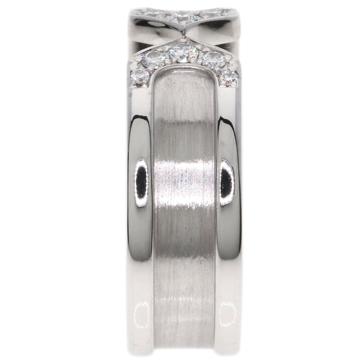 CARTIER C2 Ring SM Diamond #51 Ring K18 White Gold Ladies [Used]