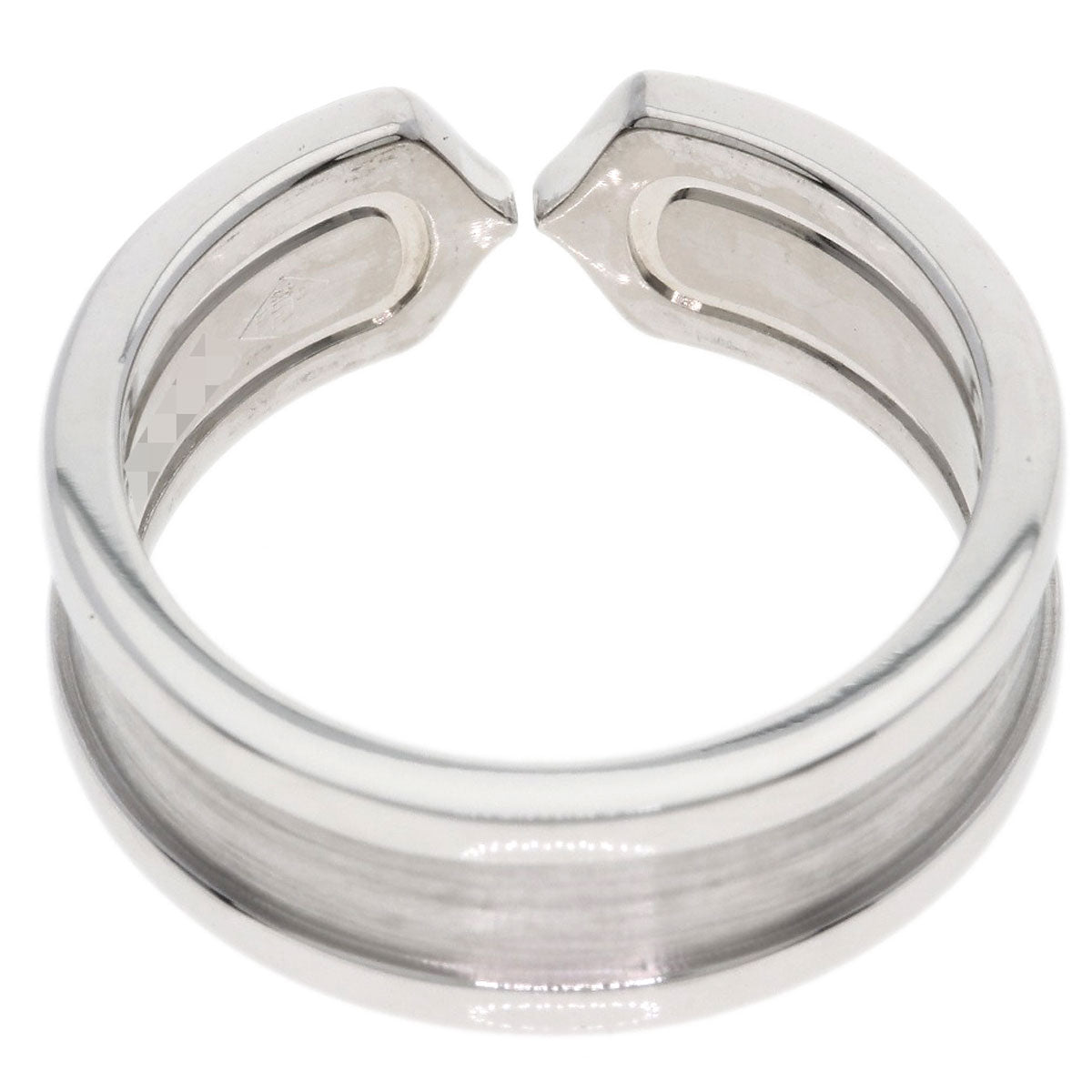 CARTIER C2 Ring SM Diamond #51 Ring K18 White Gold Ladies [Used]