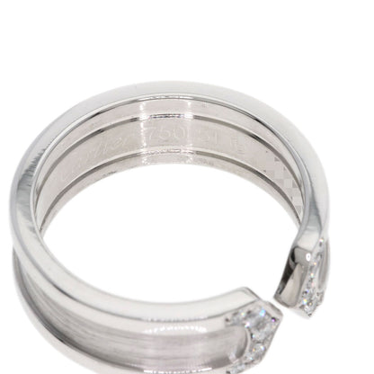 CARTIER C2 Ring SM Diamond #51 Ring K18 White Gold Ladies [Used]