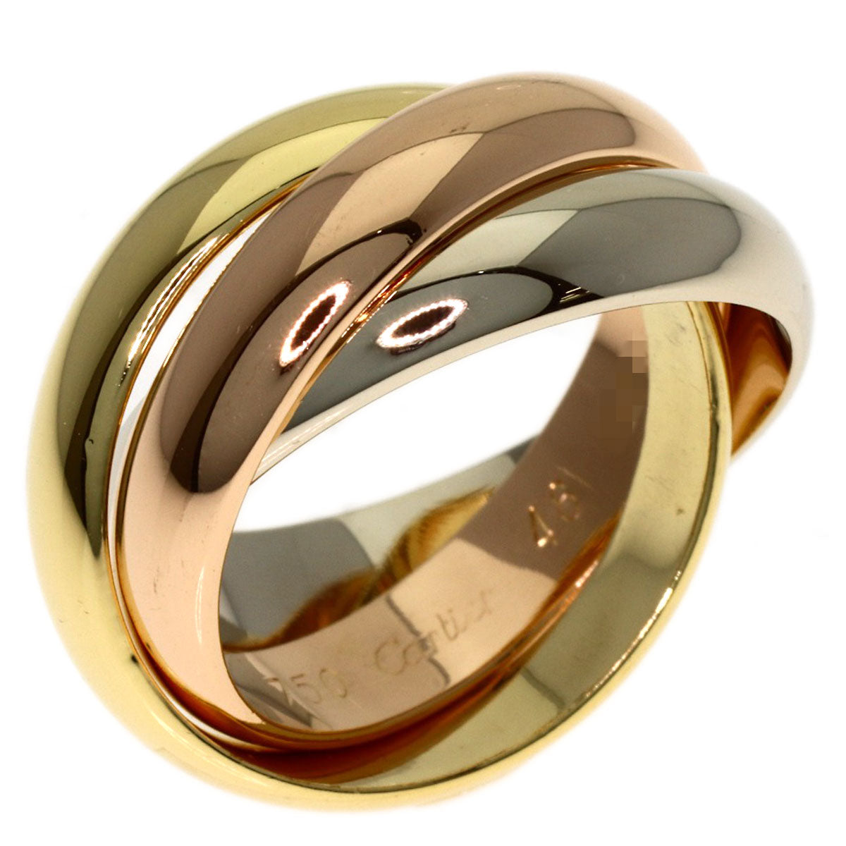 CARTIER Trinity MM #48 Ring K18 Yellow Gold K18 White GoldLadies [Used]