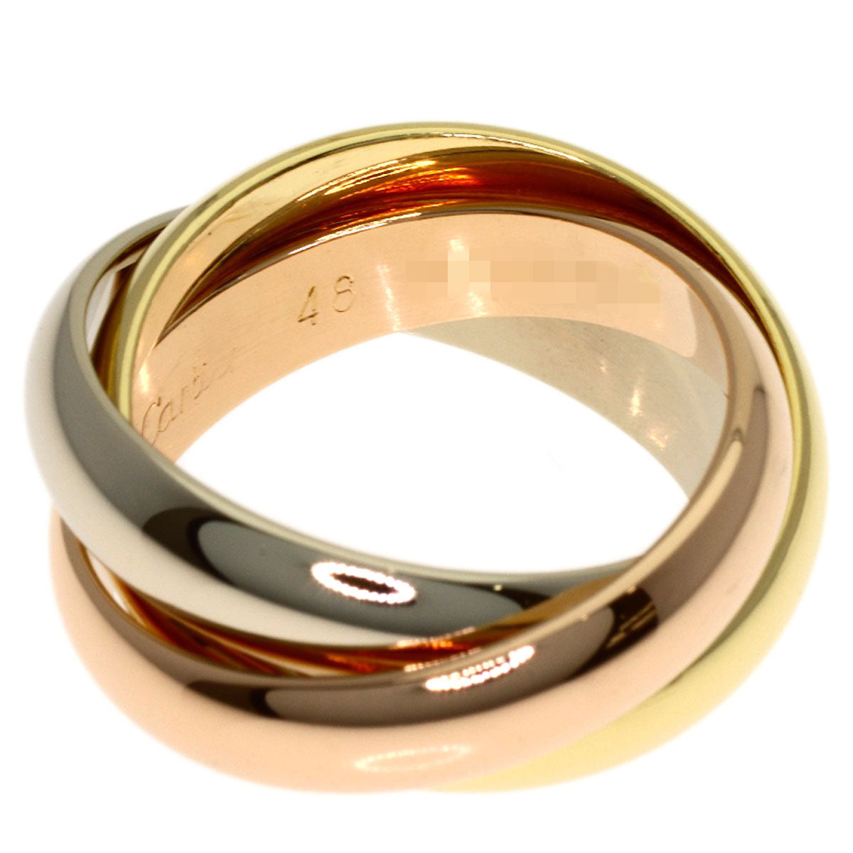 CARTIER Trinity MM #48 Ring K18 Yellow Gold K18 White GoldLadies [Used]