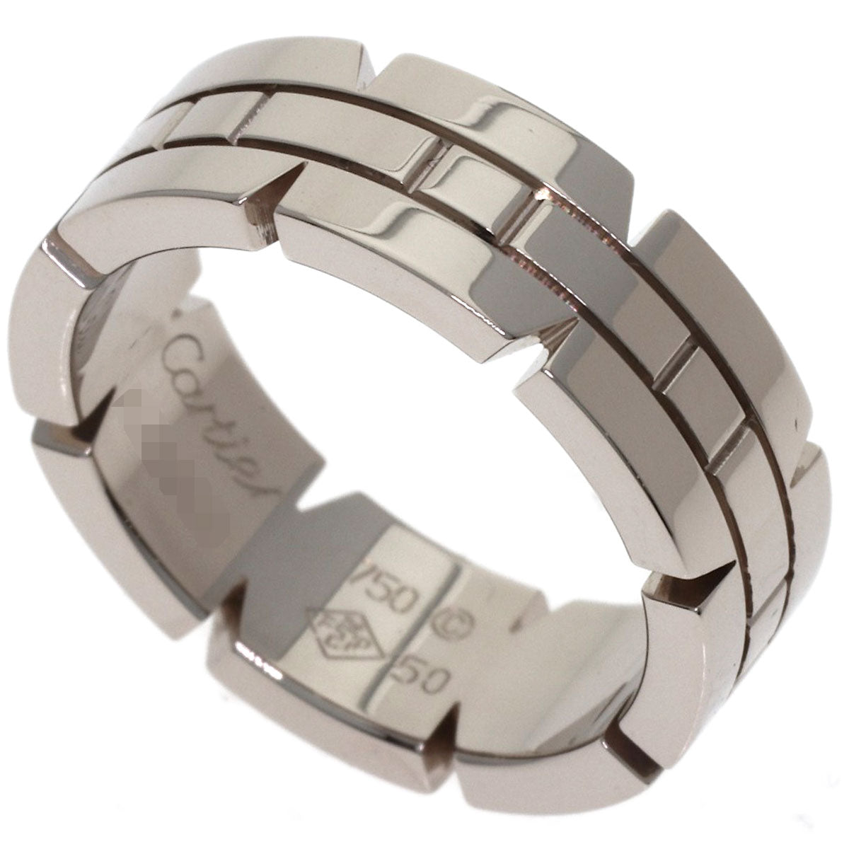 CARTIER Tank Francaise # 50 Ring K18 White Gold Ladies [Used]