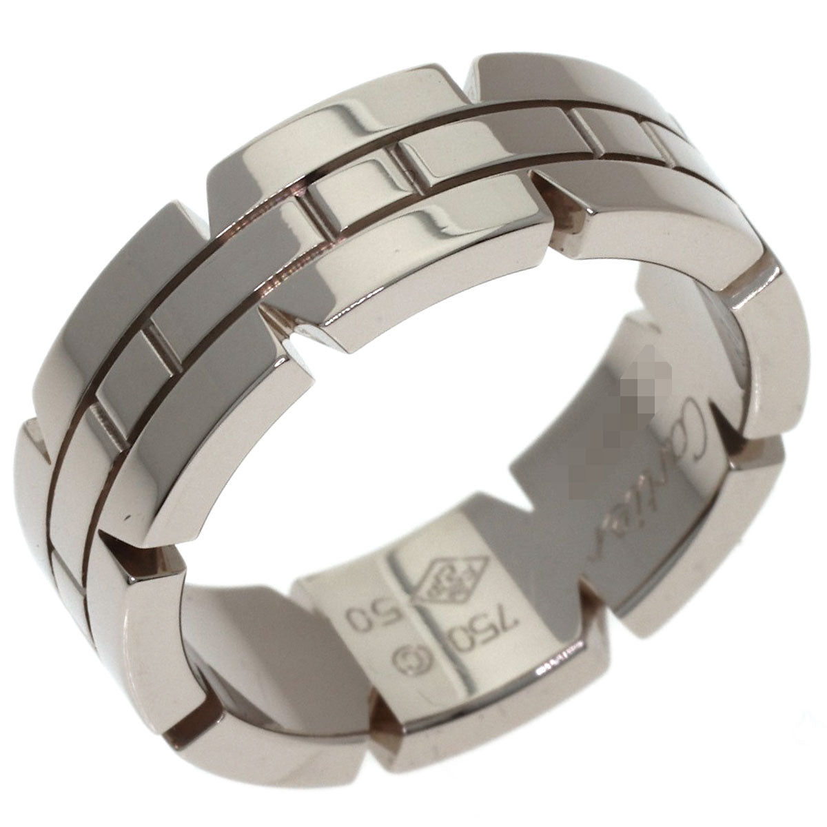CARTIER Tank Francaise # 50 Ring K18 White Gold Ladies [Used]