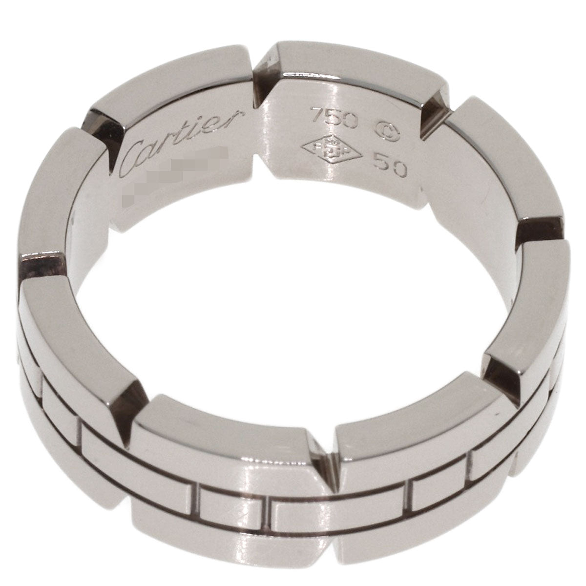 CARTIER Tank Francaise # 50 Ring K18 White Gold Ladies [Used]