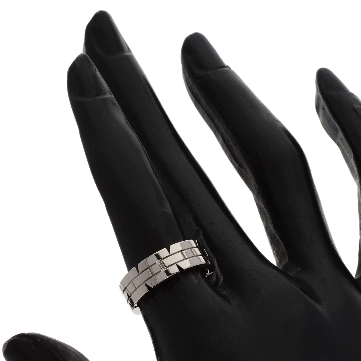 CARTIER Tank Francaise # 50 Ring K18 White Gold Ladies [Used]