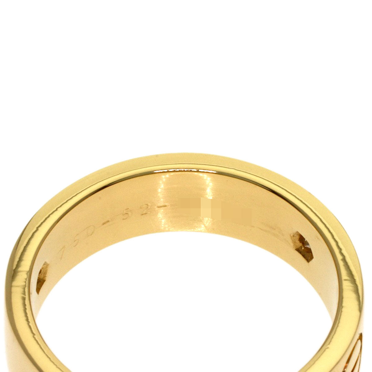 CARTIER love ring half diamond # 52 Ring K18 Yellow Gold Ladies [Used]