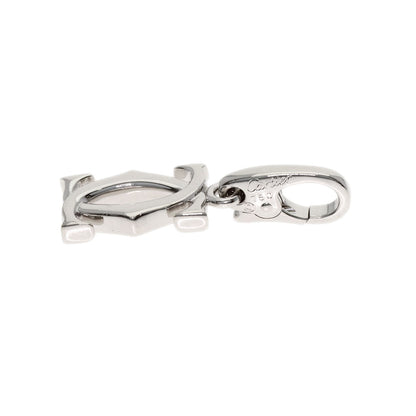 CARTIER 2C charm Pendant top K18 White Gold Ladies [Used]