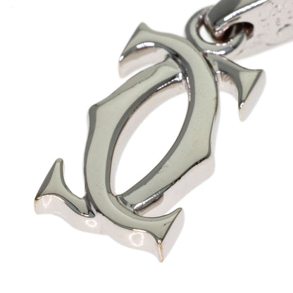 CARTIER 2C charm Pendant top K18 White Gold Ladies [Used]
