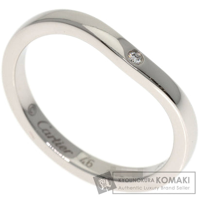 CARTIER Ballerina Curve 3P Diamond #46 Ring Platinum PT950 Ladies [Used]