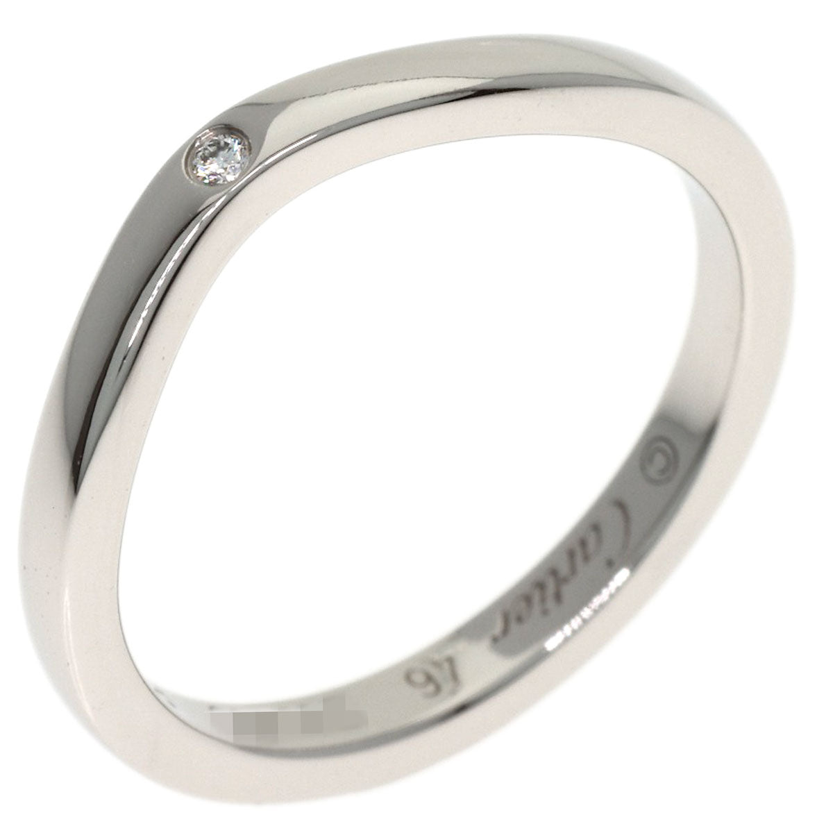 CARTIER Ballerina Curve 3P Diamond #46 Ring Platinum PT950 Ladies [Used]