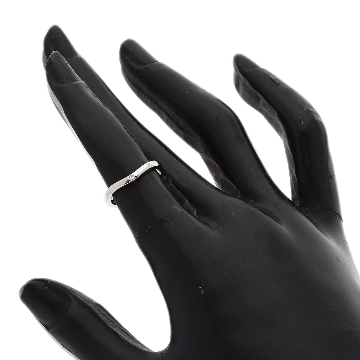 CARTIER Ballerina Curve 3P Diamond #46 Ring Platinum PT950 Ladies [Used]