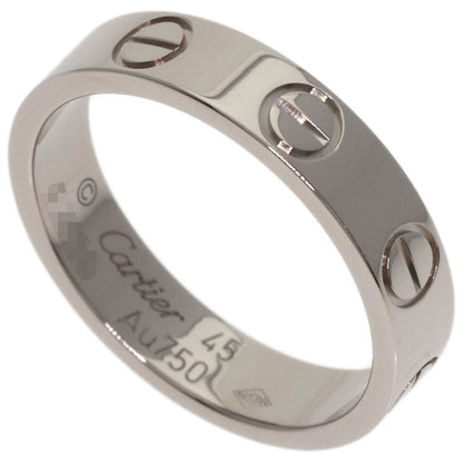 CARTIER Mini love ring #45 Ring K18 White Gold Ladies [Used]
