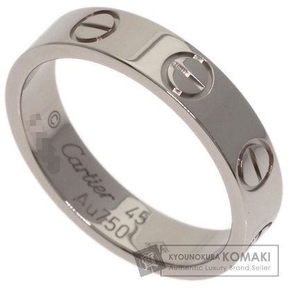 CARTIER Mini love ring #45 Ring K18 White Gold Ladies [Used]