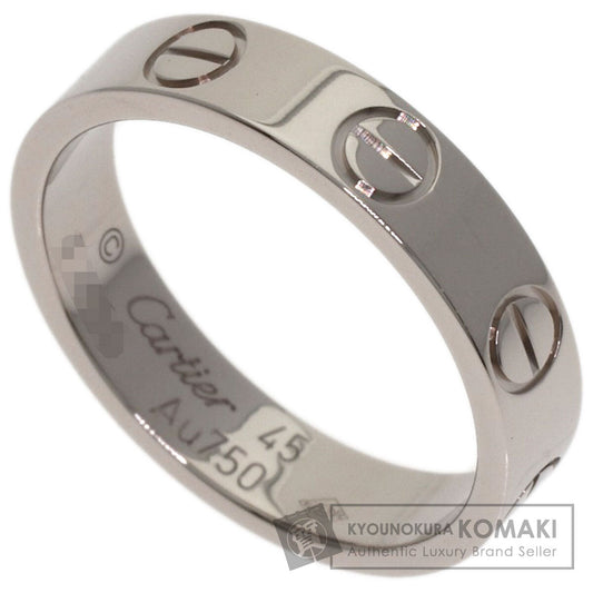 CARTIER Mini love ring #45 Ring K18 White Gold Ladies [Used]