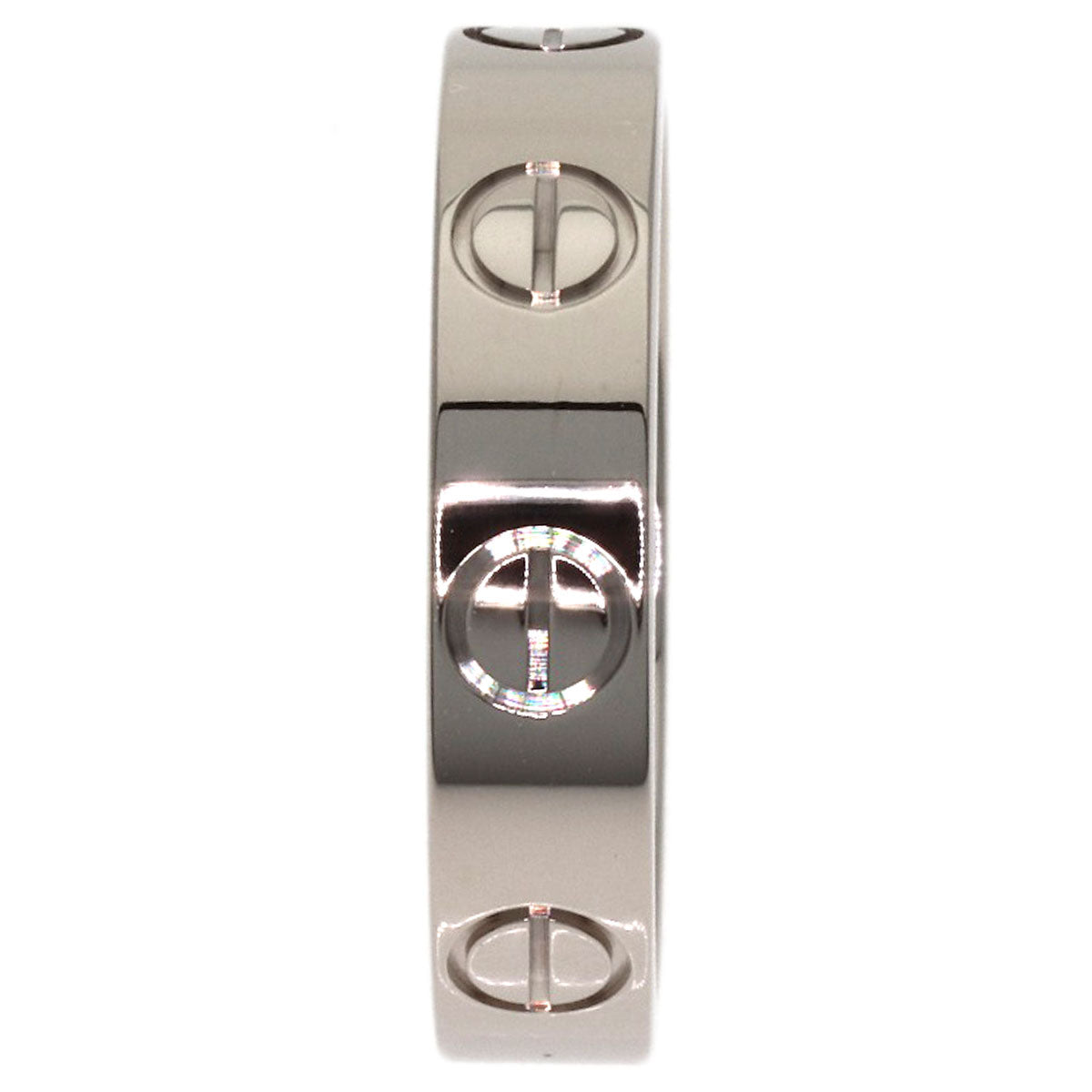 CARTIER Mini love ring #45 Ring K18 White Gold Ladies [Used]