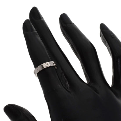 CARTIER Mini love ring #45 Ring K18 White Gold Ladies [Used]