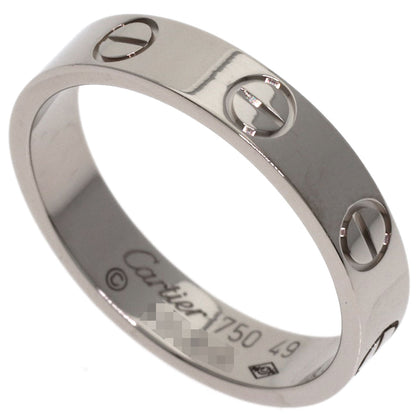 CARTIER Mini love ring #49 Ring K18 White Gold Ladies [Used]