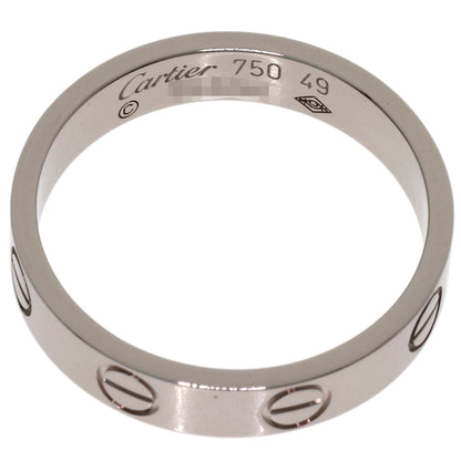 CARTIER Mini love ring #49 Ring K18 White Gold Ladies [Used]