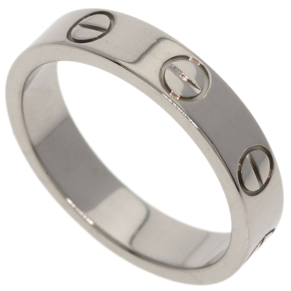 CARTIER Mini love ring # 47 Ring K18 White Gold Ladies [Used]