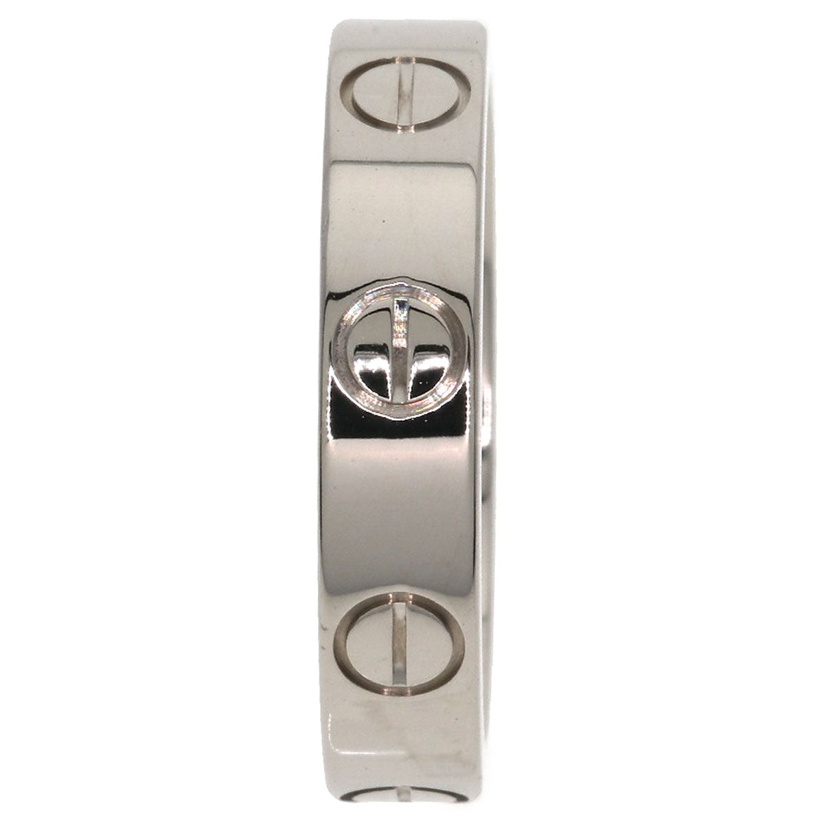 CARTIER Mini love ring # 47 Ring K18 White Gold Ladies [Used]