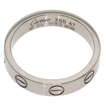 CARTIER Mini love ring # 47 Ring K18 White Gold Ladies [Used]
