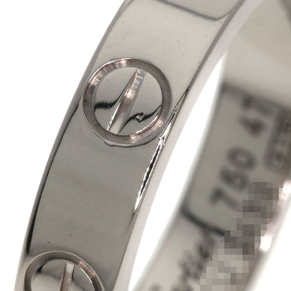 CARTIER Mini love ring # 47 Ring K18 White Gold Ladies [Used]