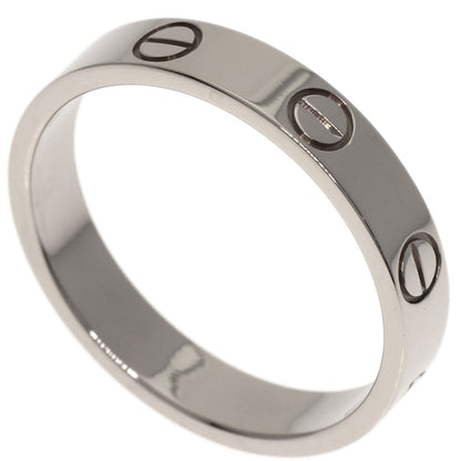 CARTIER Mini love ring #53 Ring K18 White Gold Ladies [Used]