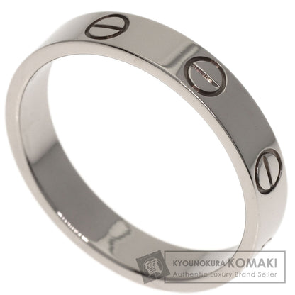 CARTIER Mini love ring #53 Ring K18 White Gold Ladies [Used]