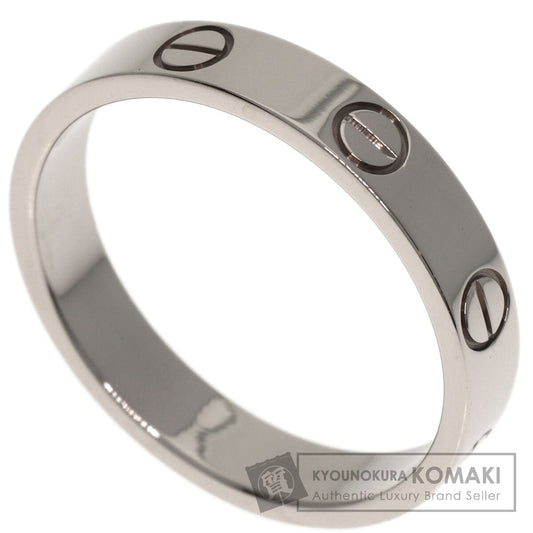 CARTIER Mini love ring #53 Ring K18 White Gold Ladies [Used]