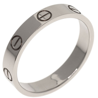 CARTIER Mini love ring #53 Ring K18 White Gold Ladies [Used]