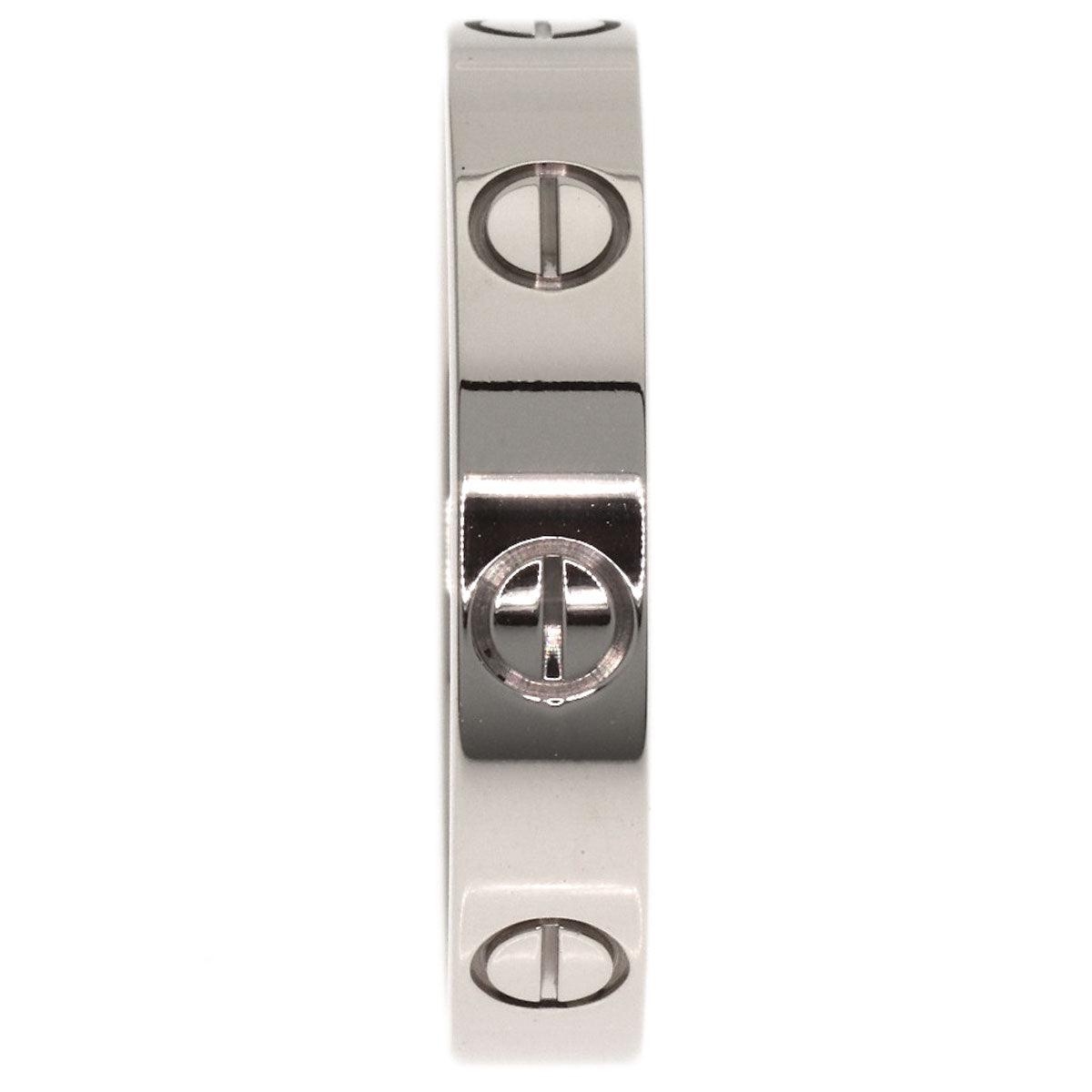 CARTIER Mini love ring #53 Ring K18 White Gold Ladies [Used]