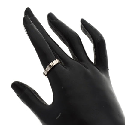 CARTIER Mini love ring #53 Ring K18 White Gold Ladies [Used]