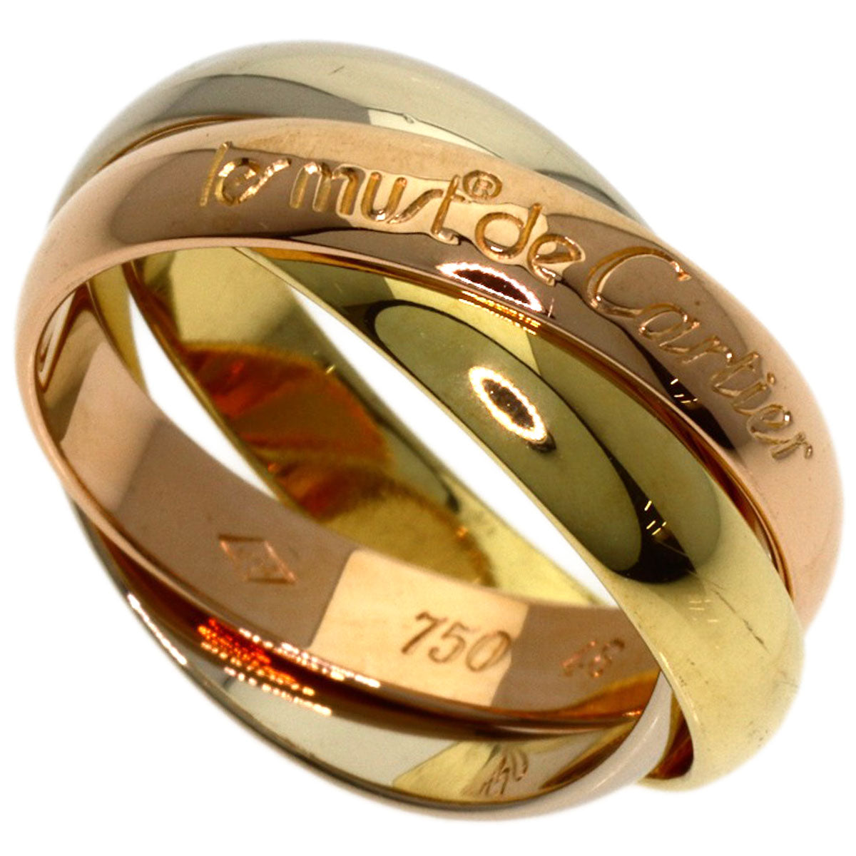 CARTIER Trinity #48 Ring K18 Yellow Gold K18 White GoldLadies [Used]