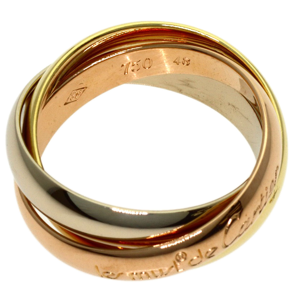 CARTIER Trinity #48 Ring K18 Yellow Gold K18 White GoldLadies [Used]