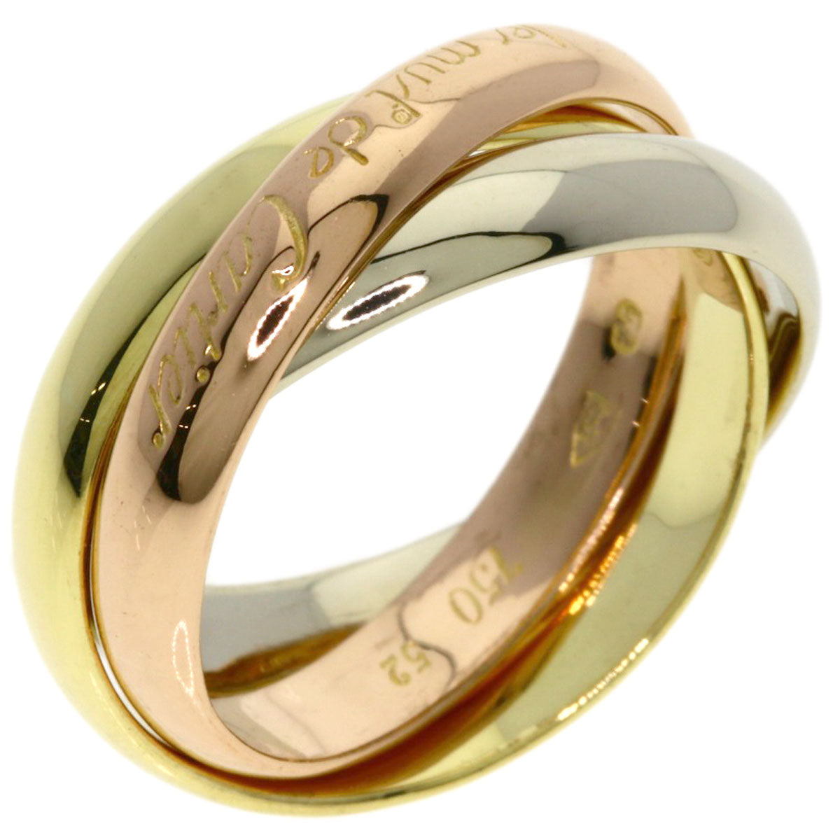 CARTIER Trinity#52 Ring K18 Yellow Gold 18K Pink GoldLadies [Used]